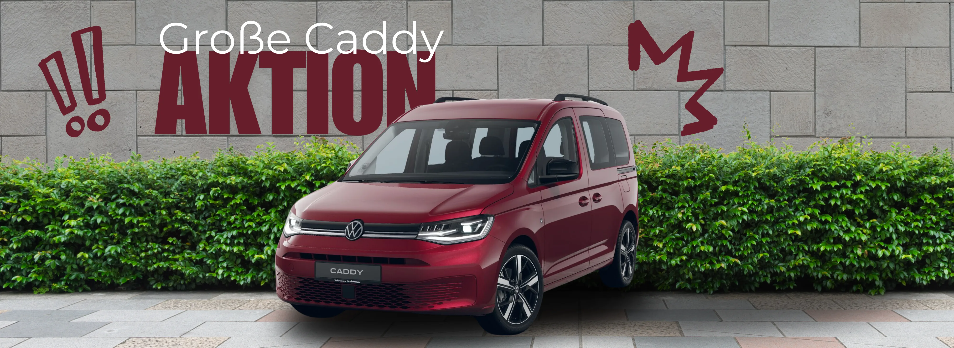 Der neue VW Caddy Family mit 7 Sitzen.